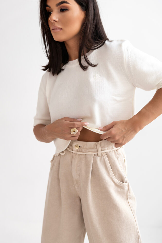 Sweter ELODIE Kremowy