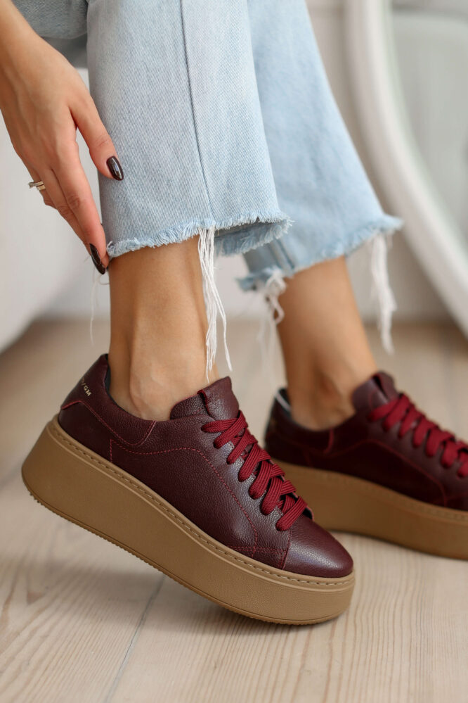 Buty BRIGITTE Bordowe