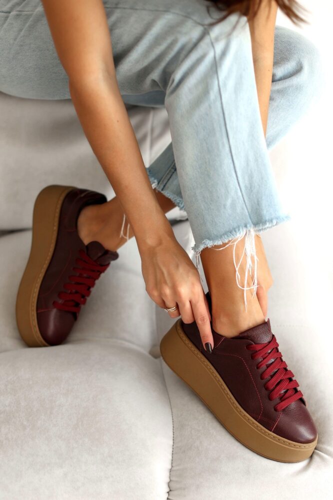Buty BRIGITTE Bordowe