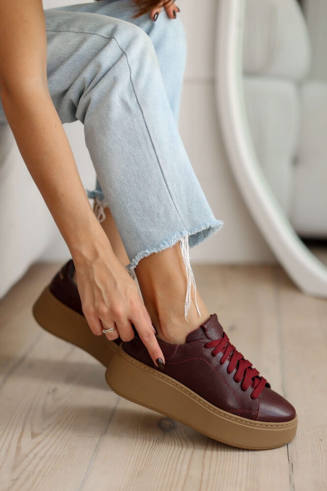 Buty BRIGITTE Bordowe