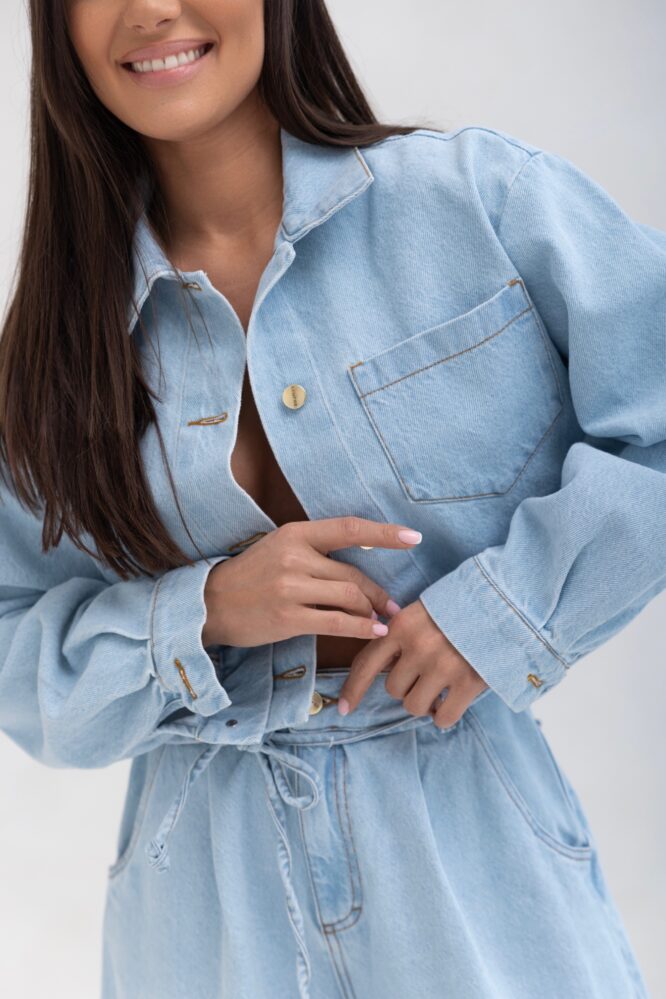 Koszula JEANS NICOLE Baby blue