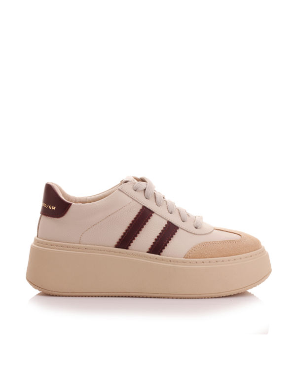 KESJA shoes Beige/Bordeaux