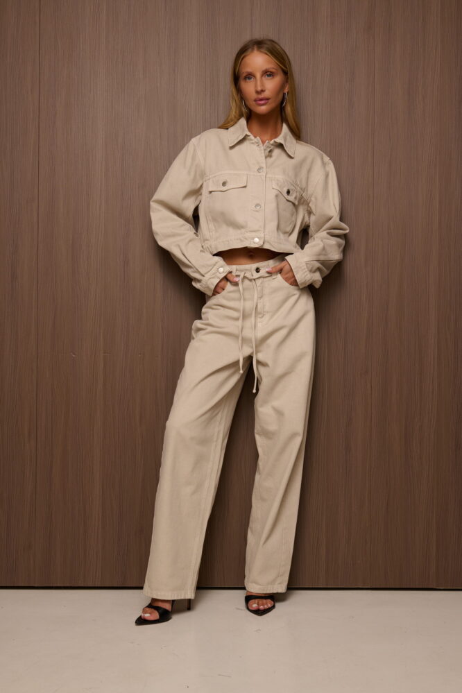 Spodnie JEANS NORA Beżowe