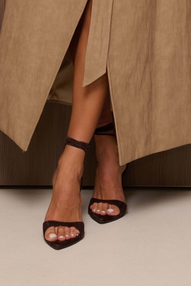 Buty LAVINIA Czekoladowy zamsz