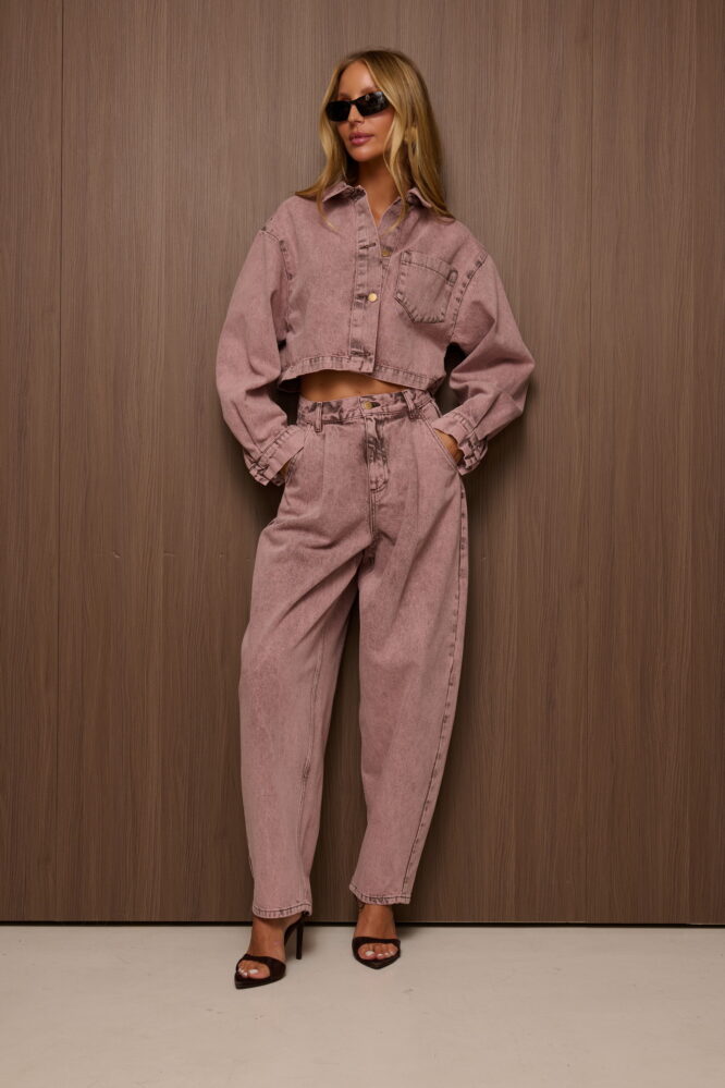 Spodnie JEANS Vintage Pink