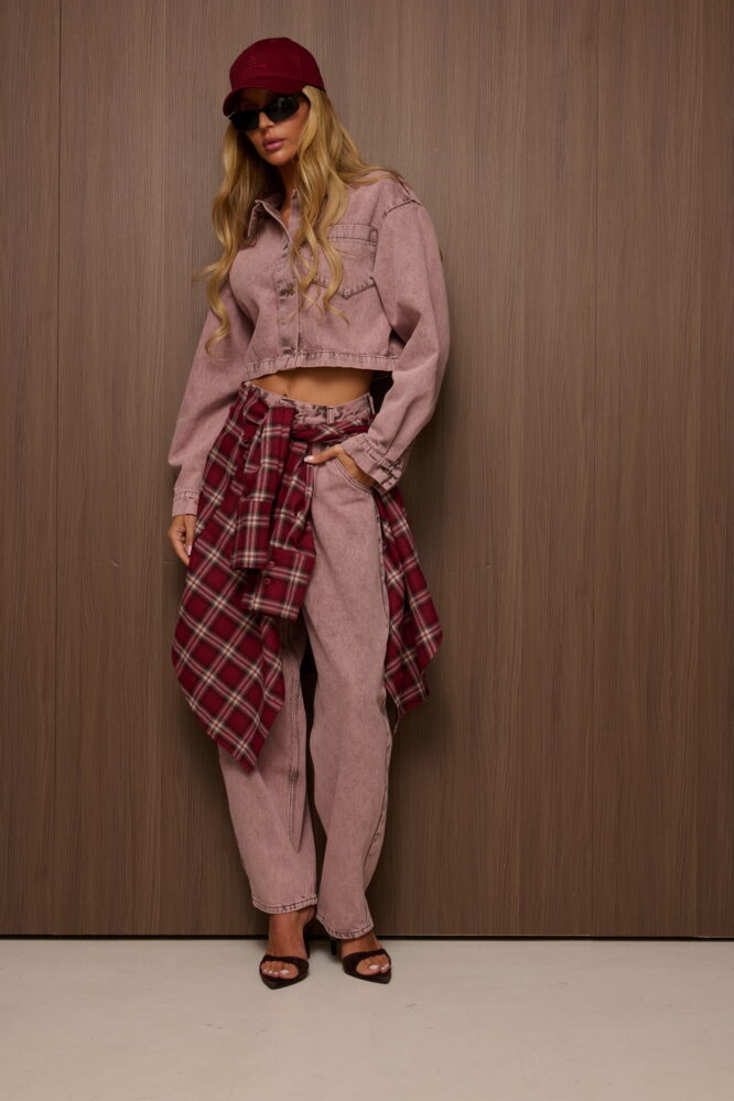 Spodnie JEANS Vintage Pink