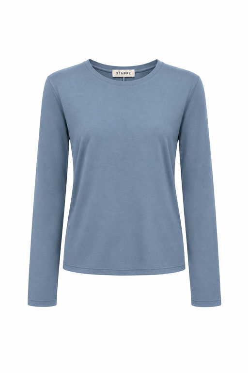CORA Blue Long-Sleeve Top