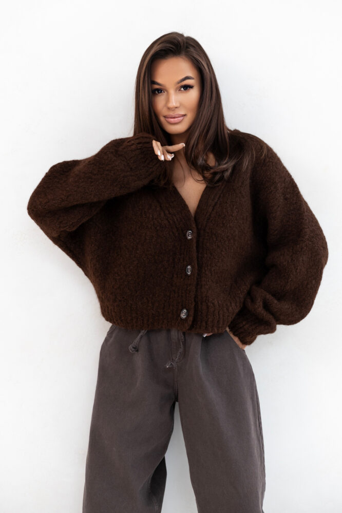 KATI Chocolate Cardigan